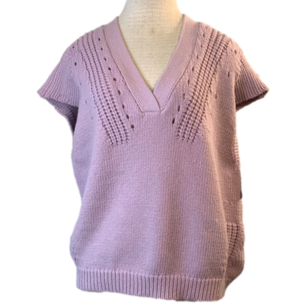 Dear John lavender sz L v neck knit sweater vest